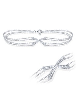 Cross Elegant Silver Bracelet BRS-593